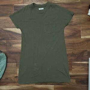 Olive Green T-Shirt Dress